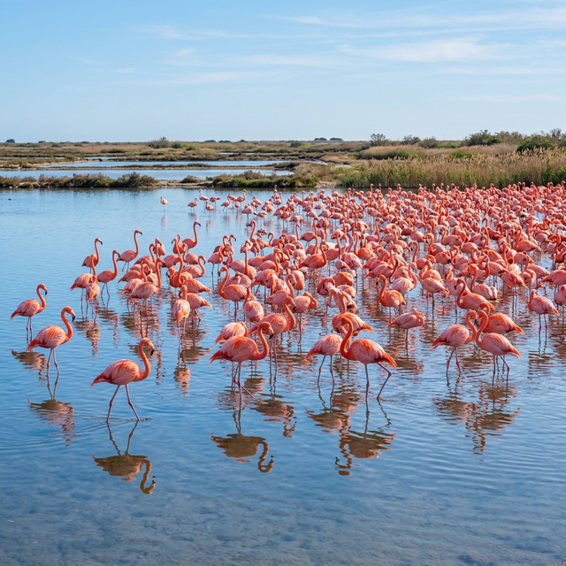 Au cœur des étangs : Les Flamants Roses